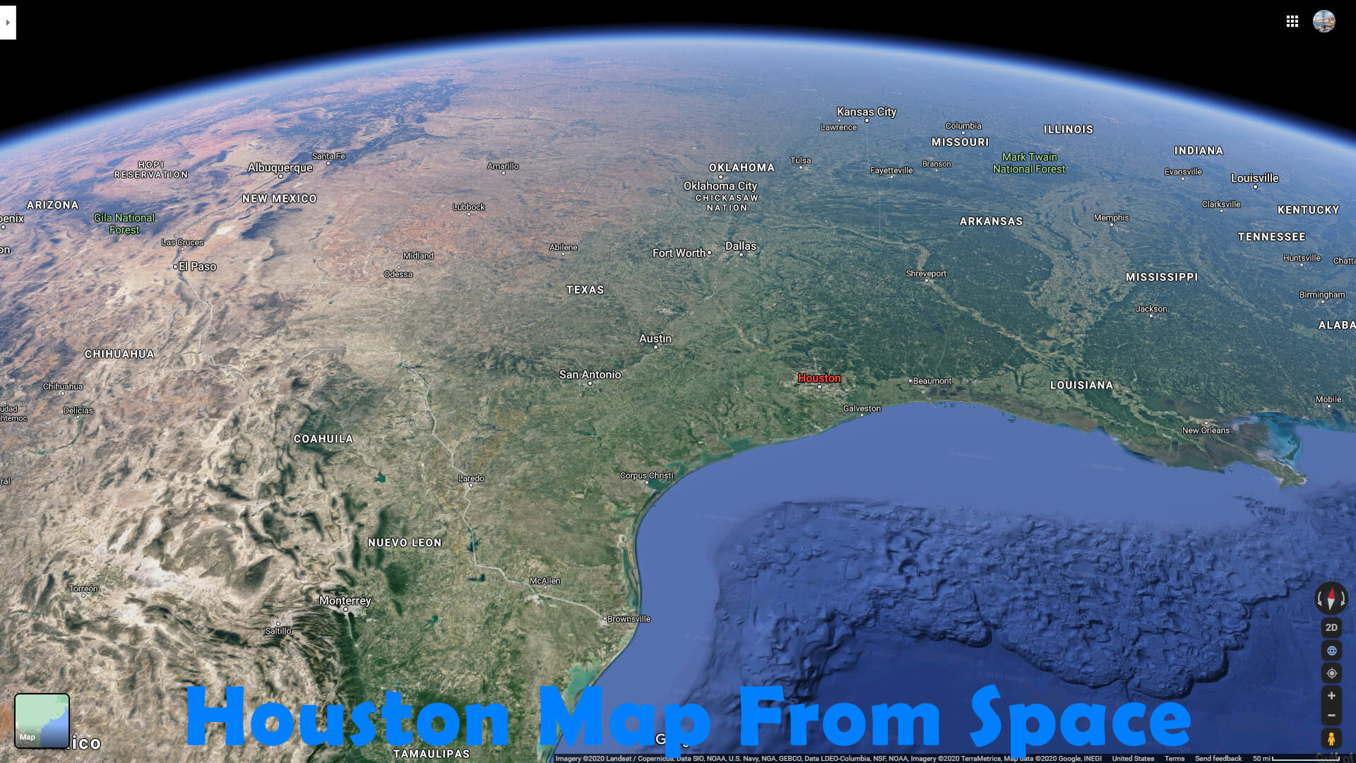 Houston Map From Space